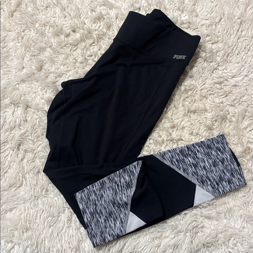 PINK Victoria's Secret Black and Gray Leggings